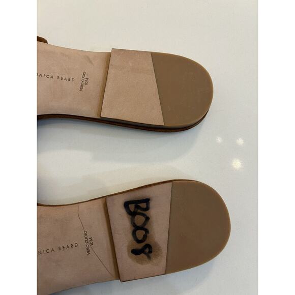 Veronica Beard Brown Sandals with Gold Accent - Picture 7 of 10